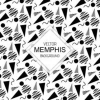 Sfondi Memphis in bianco e nero vettore