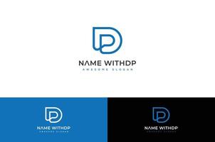 monogramma dp o un concetto di design del logo lettera dp vettore