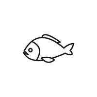 modello icona pesce colore nero modificabile. illustrazione vettoriale piatta simbolo icona pesce per grafica e web design.