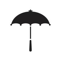 modello icona ombrello colore nero modificabile. Illustrazione vettoriale piatta simbolo icona ombrello per grafica e web design.