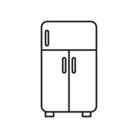 modello icona frigorifero colore nero modificabile. vettore