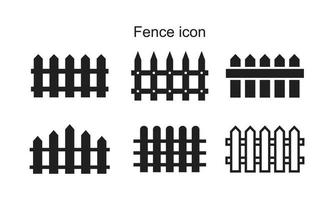 modello icona recinzione colore nero modificabile. Illustrazione vettoriale piatta simbolo icona recinzione per grafica e web design.