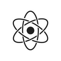 modello icona atomo colore nero modificabile. Atom icona simbolo piatto illustrazione vettoriale per grafica e web design.