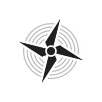 eliche dell'aereo, modello dell'icona dell'elica dell'aeromobile colore nero modificabile. eliche dell'aereo, icona dell'elica dell'aeromobile simbolo illustrazione vettoriale piatta per grafica e web design.