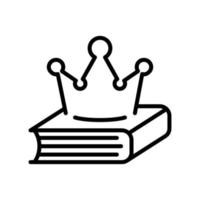disegno dell'icona del libro del re vettore
