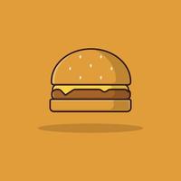 illustrazione di hamburger vettoriale piatto con gusto diverso