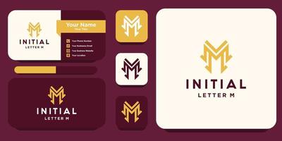 lettera m logo design moderno vettore