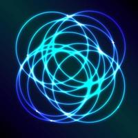 Sfondo astratto con effetto cerchio blu al plasma vettore