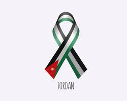 Nastro della Giordania in lutto vettore