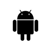icona dell'emblema classico Android vettore