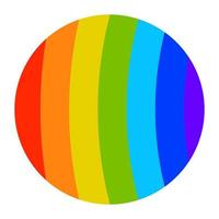 cerchio del fumetto con struttura arcobaleno in stile piano isolato su priorità bassa bianca. vettore