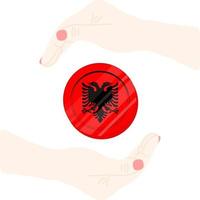 bandiera dell'albania vettore