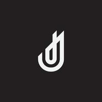 modello di logo design monogramma dj. vettore