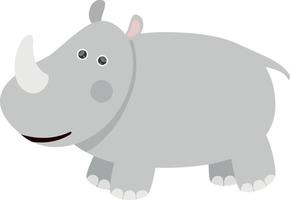 carino rinoceronte bambini illustrazione disegno per libri riviste schede di apprendimento animali africa vettore