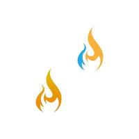 fiamma, modello vettoriale di progettazione logo icona fuoco