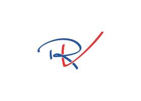 design del logo iniziale rv con modello di icona vettoriale moderno creativo