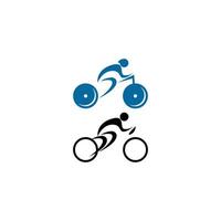 bicicletta. vettore di progettazione del logo dell'icona della bici. modello di concetto di ciclismo