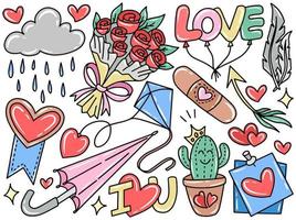 collezione di clip art icona di san valentino vettore