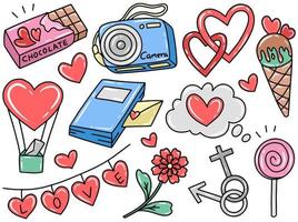 collezione di clip art icona di san valentino vettore