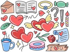 San Valentino elemento clip art doodle vettore