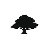 disegno vettoriale di sagoma di quercia per l'icona del logo