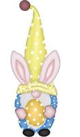 clipart dell'elemento dell'acquerello dello gnomo di pasqua vettore