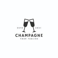 champagne logo icona segno simbolo design vettore