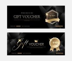 voucher di lusso e sfondi coupon VIP vettore