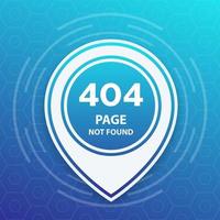 404 pagina non trovata, modello vettoriale