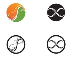 logo di infinito e simbolo icone modello vettoriale