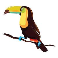 illustrazione di uccelli tropicali ed esotici con uno stile elegante vettore