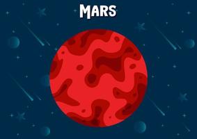 illustrazione vettoriale del pianeta Marte