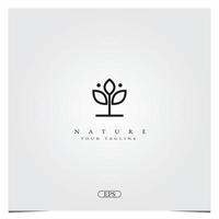 natura biotanica logo design logo premium elegante modello vettoriale eps 10