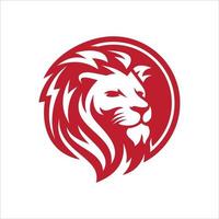modello di progettazione logo testa di leone vettore
