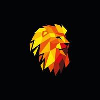 illustrazione vettoriale del design del logo della tecnologia della testa di leone