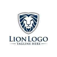 illustrazione vettoriale del modello di progettazione del logo della testa di leone