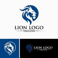 modello vettoriale di testa di leone logo design