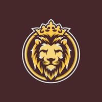 modello di vettore di immagine logo re leone di lusso