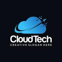 modello di progettazione del logo cloud tech vettore