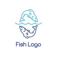 pesce icona astratta design logo modello azienda design creativo vettore