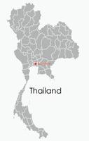 doodle mappa di disegno a mano libera della thailandia. vettore