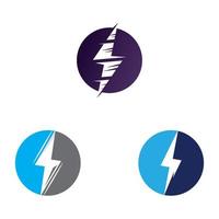 logo del fulmine elettrico, utilizzando il moderno concetto di design di illustrazione vettoriale.