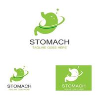 modello vettoriale dell'icona del design del logo per la salute e la cura dello stomaco