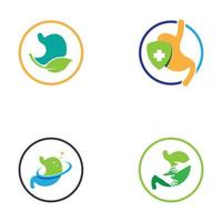 modello vettoriale dell'icona del design del logo per la salute e la cura dello stomaco