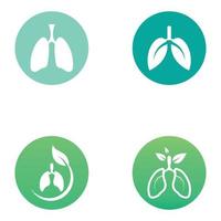 disegno vettoriale del logo per la salute e la cura dei polmoni, modello di illustrazione del logo dei polmoni.