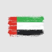 emirati arabi uniti bandiera pennellate. bandiera nazionale vettore