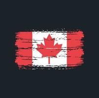 pennellate della bandiera del canada. bandiera nazionale vettore