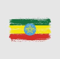 pennellate di bandiera dell'etiopia. bandiera nazionale vettore