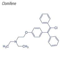 formula scheletrica vettoriale di . molecola chimica del farmaco.