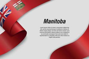 sventolando nastro o banner con bandiera provincia del canada vettore